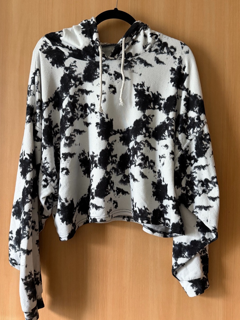 Black & White Tie-Dye Hoodie